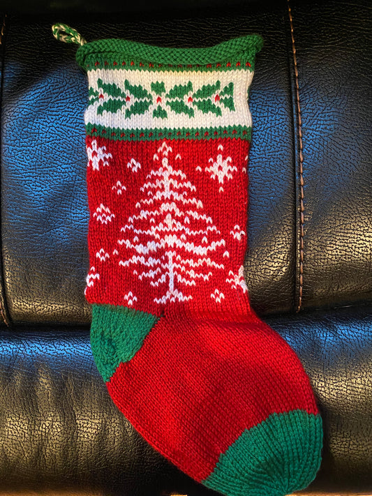 Fair Isle Knitted Stocking