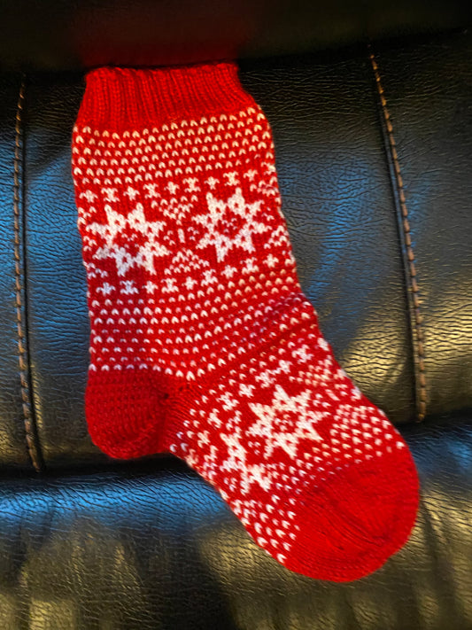 Fair Isle Knitted Stocking