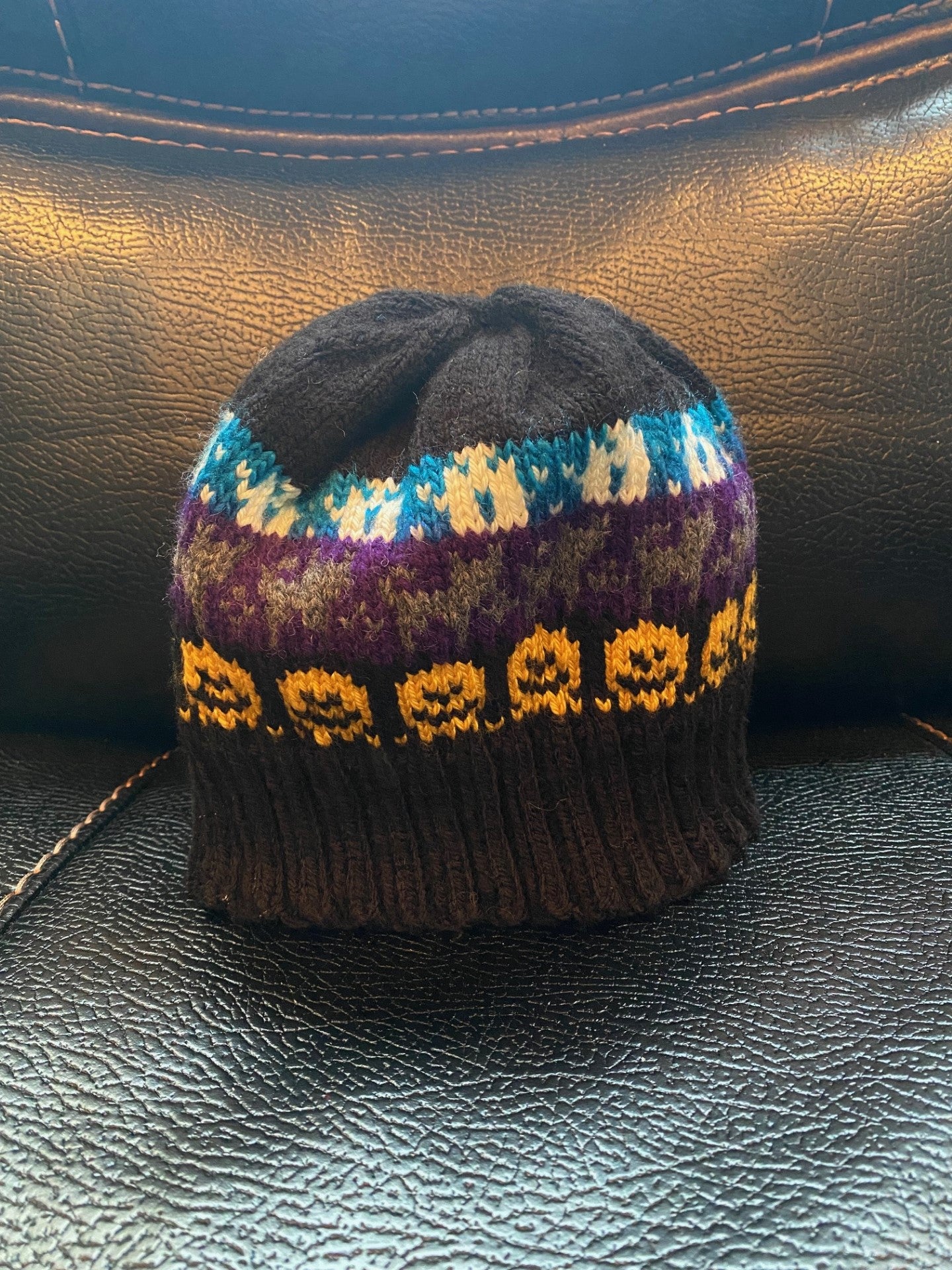 Fair Isle Knitted Halloween Beanie