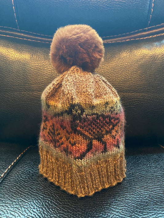 Fair Isle Knitted Wool Kiwi Beanie