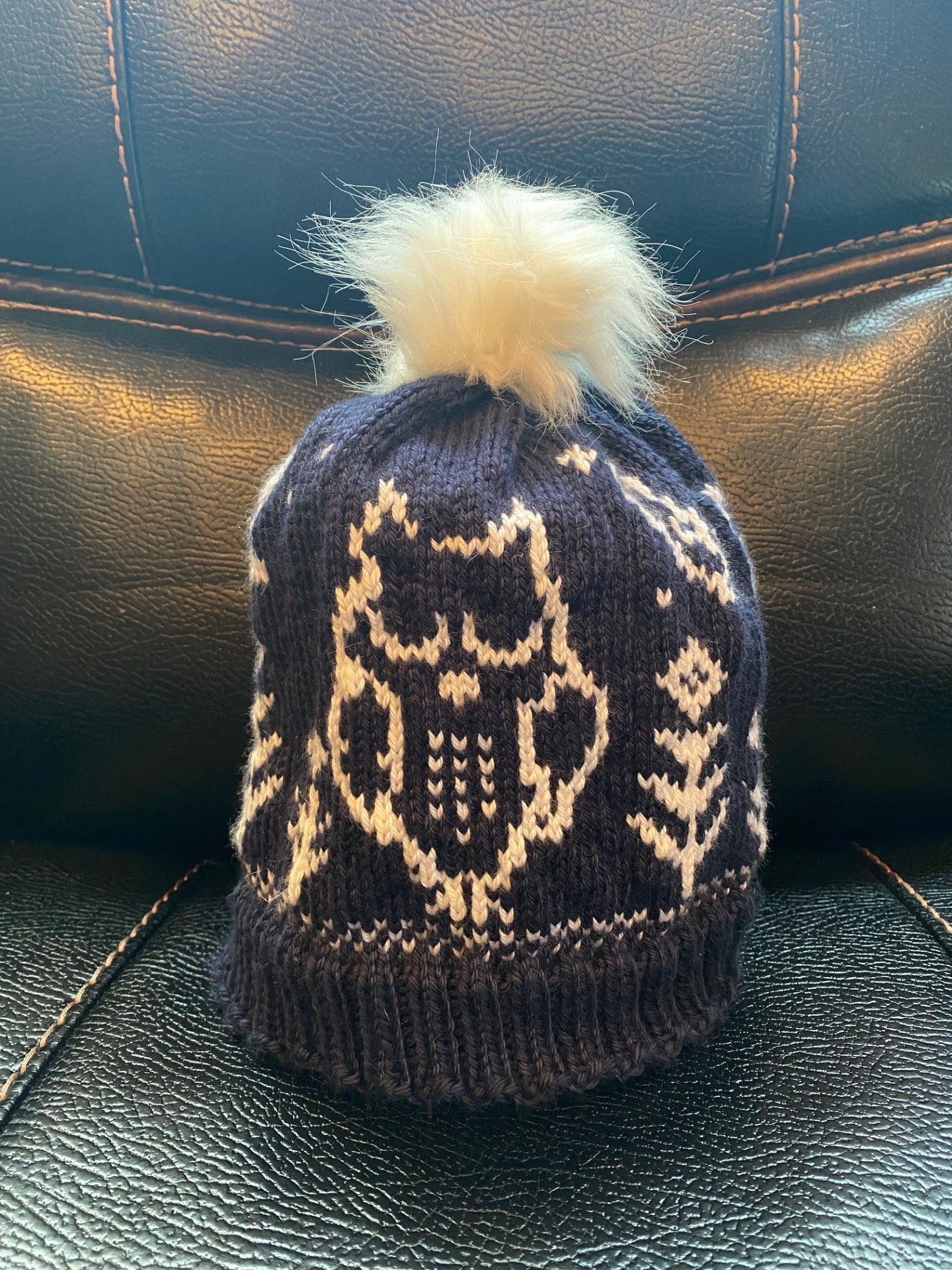 Fair Isle Knitted Owl Beanie